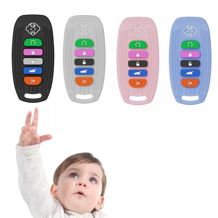 Babies Soft Silicone Car Keys Shape Teething Toys Molar Teether Chew Toys(Black)