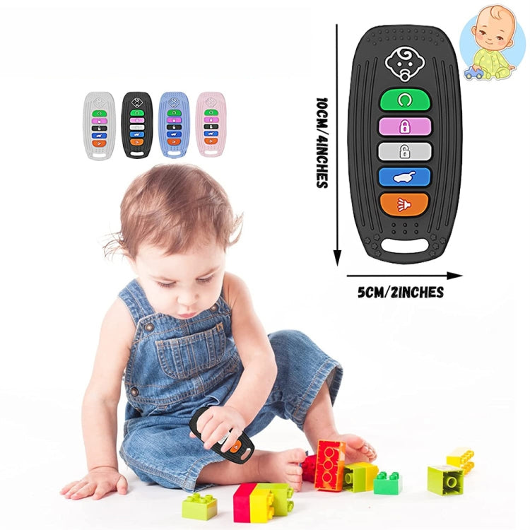 Babies Soft Silicone Car Keys Shape Teething Toys Molar Teether Chew Toys(Blue)