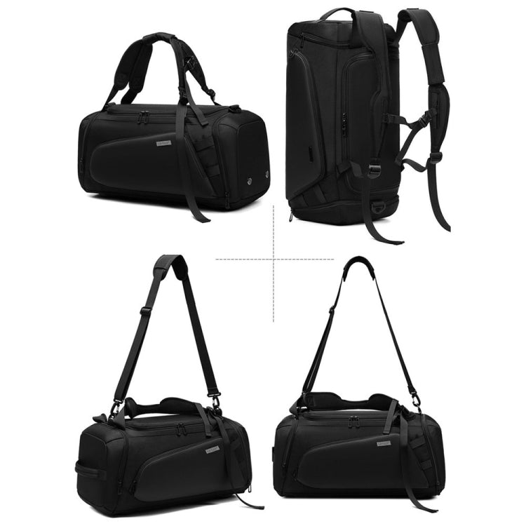 MINGLU Large-Capacity Dry And Wet Separation Gym Bag Messenger Training Bag(Black)