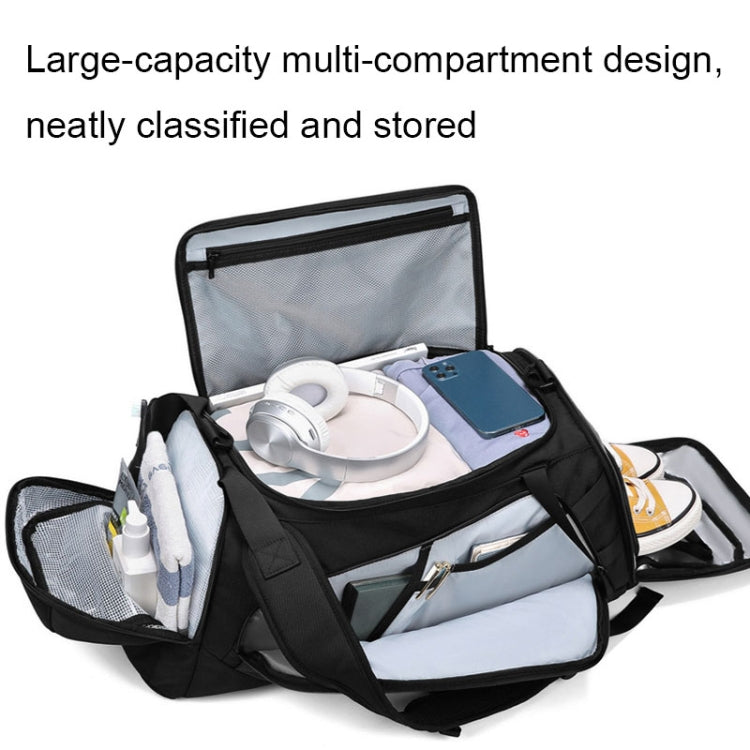 MINGLU Large-Capacity Dry And Wet Separation Gym Bag Messenger Training Bag(Black)