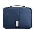 Travel Waterproof Dustproof Portable Passport Document Bag, Color: Navy Blue Large