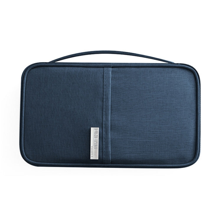 Travel Waterproof Dustproof Portable Passport Document Bag, Color: Navy Blue Small
