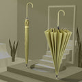 Long Handle Double 16 Bone Sunny And Rain Dual Use Umbrella(Matcha Green)
