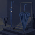 Long Handle Double 16 Bone Sunny And Rain Dual Use Umbrella(Blue)