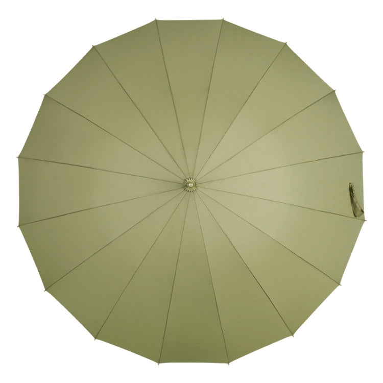 Long Handle Double 16 Bone Sunny And Rain Dual Use Umbrella(Rock Black)