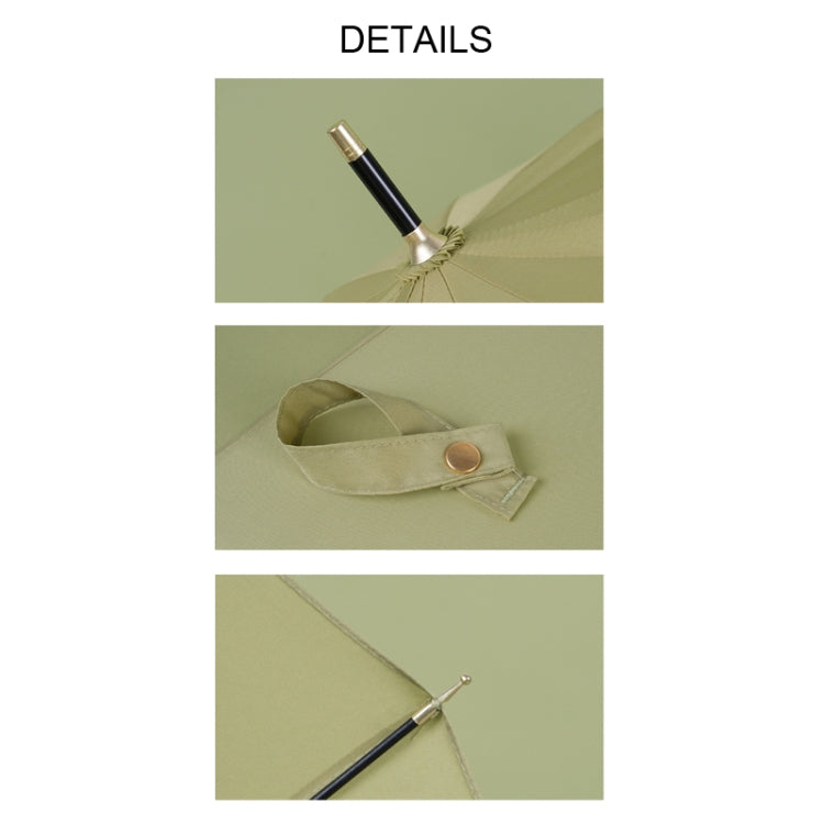 Long Handle Double 16 Bone Sunny And Rain Dual Use Umbrella(Rock Black)