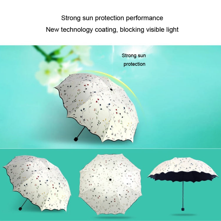 Folding Simple Dual-Purpose Sun Umbrella(White)