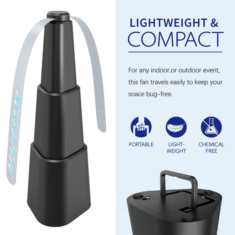 Telescopic Fan Blade Fly Repellent Indoor and Outdoor Multifunctional Automatic Fly Trap, Style: Battery Model