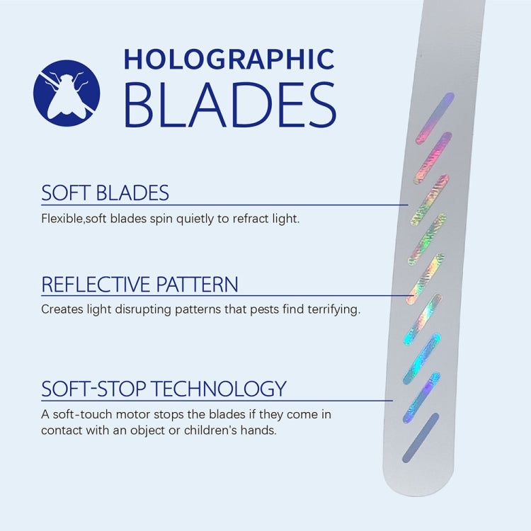 Telescopic Fan Blade Fly Repellent Indoor and Outdoor Multifunctional Automatic Fly Trap, Style: Battery Model
