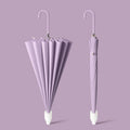 16 Bone Automatic Long Handle Double Sunny And Rain Dual Use Umbrella, Color: With Waterproof Cover Purple