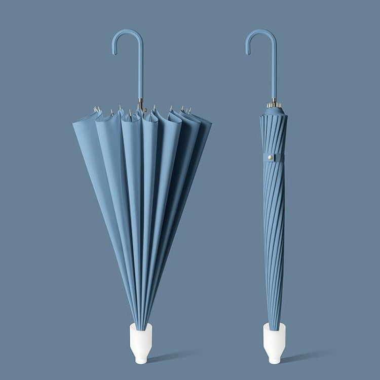 16 Bone Automatic Long Handle Double Sunny And Rain Dual Use Umbrella, Color: With Waterproof Cover Green