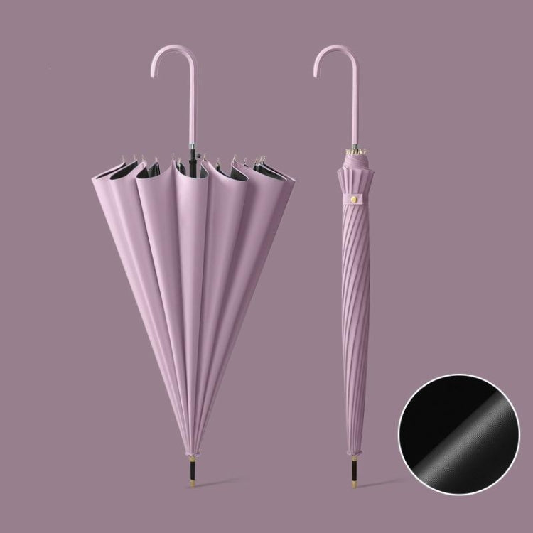 16 Bone Automatic Long Handle Double Sunny And Rain Dual Use Umbrella, Color: Vinyl Purple