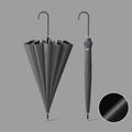 16 Bone Automatic Long Handle Double Sunny And Rain Dual Use Umbrella, Color: Vinyl Gray