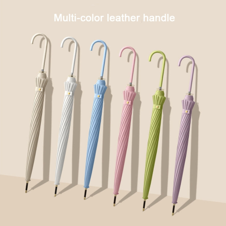 16 Bone Automatic Long Handle Double Sunny And Rain Dual Use Umbrella, Color: With Waterproof Cover Grey