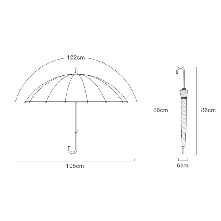 16 Bone Automatic Long Handle Double Sunny And Rain Dual Use Umbrella, Color: With Waterproof Cover Purple