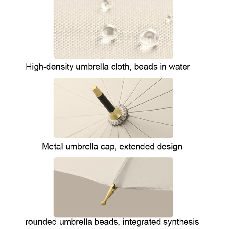 16 Bone Automatic Long Handle Double Sunny And Rain Dual Use Umbrella, Color: Vinyl Matcha