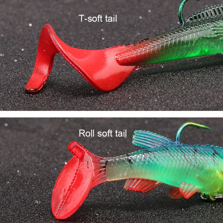 5pcs Roadrunner Soft Lures Leadheads Luminous Lures(White T Tail)