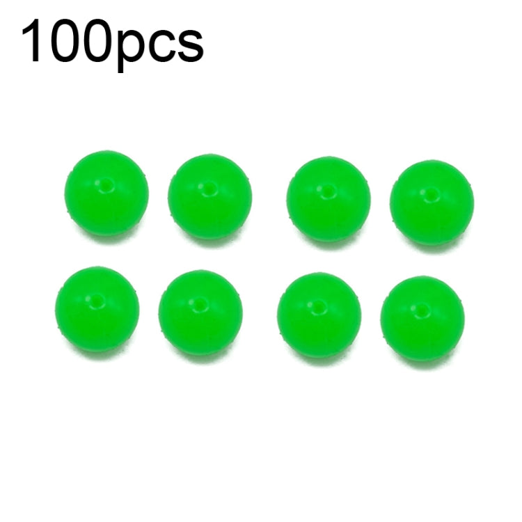 100pcs 8mm TPR Floating Bait Ball Float Water Fake Soft Bait(Green Nightlight)