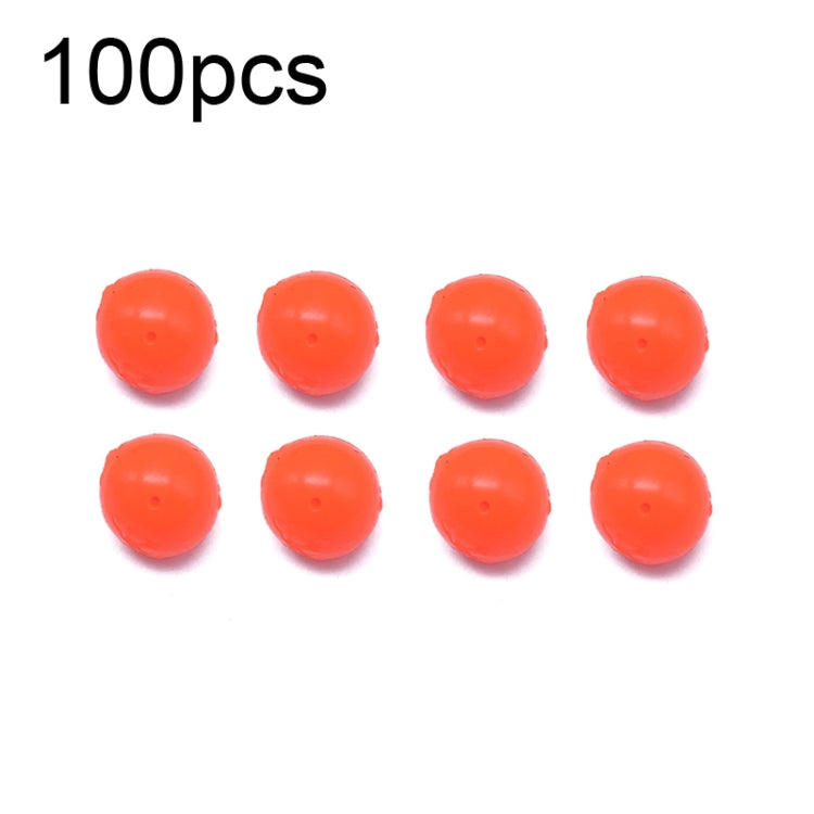 100pcs 10mm TPR Floating Bait Ball Float Water Fake Soft Bait(Orange)