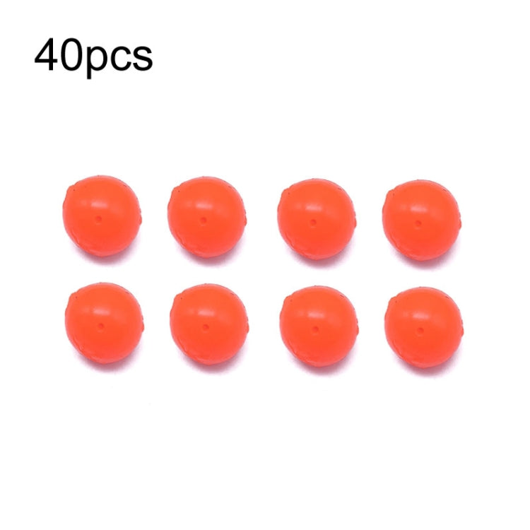 40pcs 16mm TPR Floating Bait Ball Float Water Fake Soft Bait(Orange)