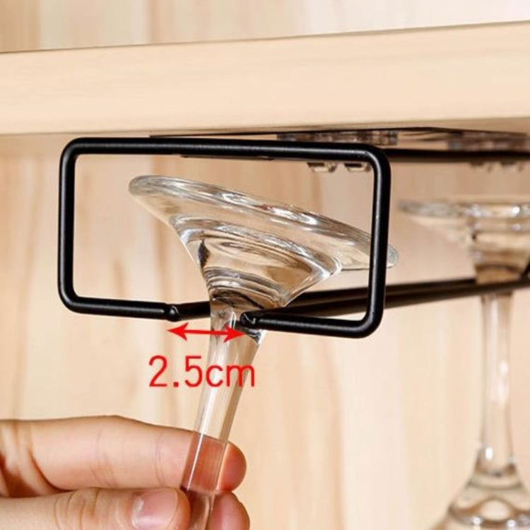 Iron  Red Wine Glass Storage Rack Nail Free Upside Down Glass Rack