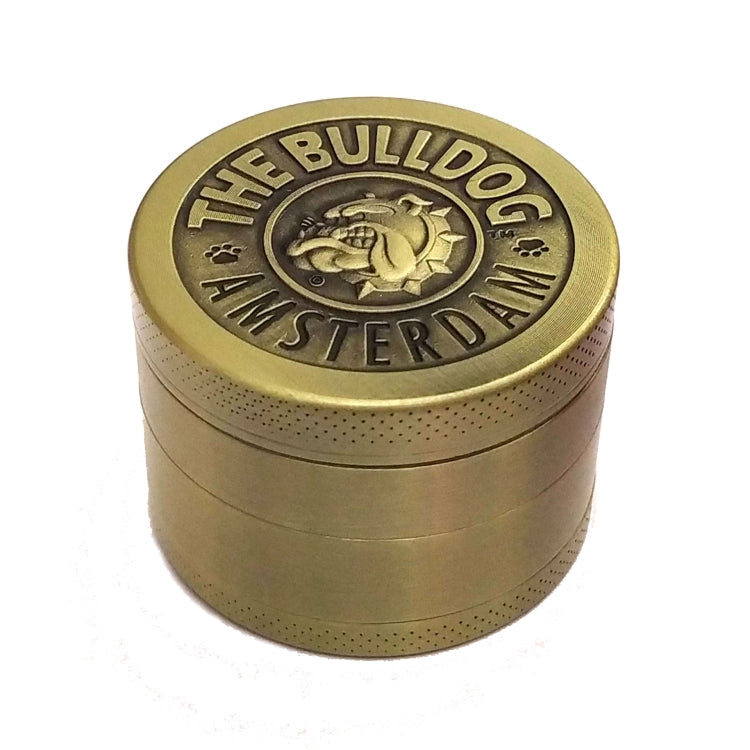 50mm  Bulldog Grinder Tobacco Herb Zinc Alloy Grinders, Spec: 4 -layer Bronze