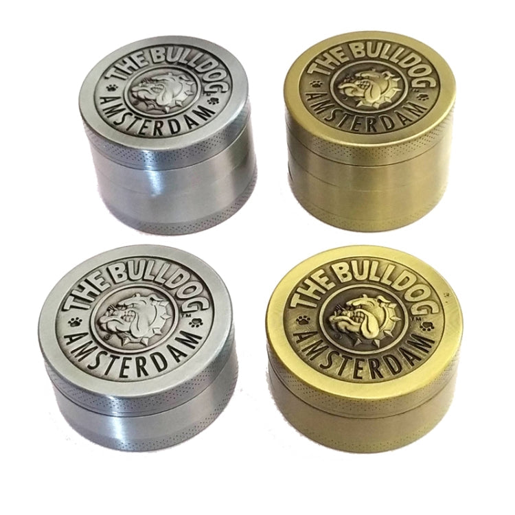 50mm  Bulldog Grinder Tobacco Herb Zinc Alloy Grinders, Spec: 4 -layer Bronze
