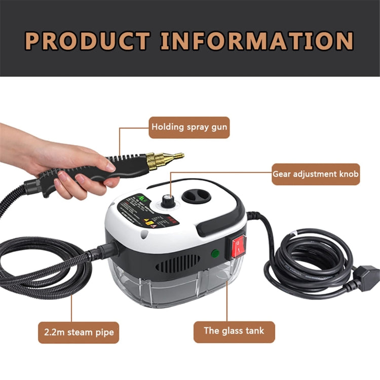 2500W High Temperature And High Pressure Steam Cleaning Machine for Kitchen Bathroom Furniture, Color: Red 220V UK Plug