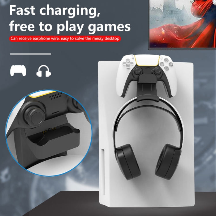 iplay HBP-293 For PS5 Suspension Handle Charging Seat Headphone Storage Hook Game Console Hanger(Black)