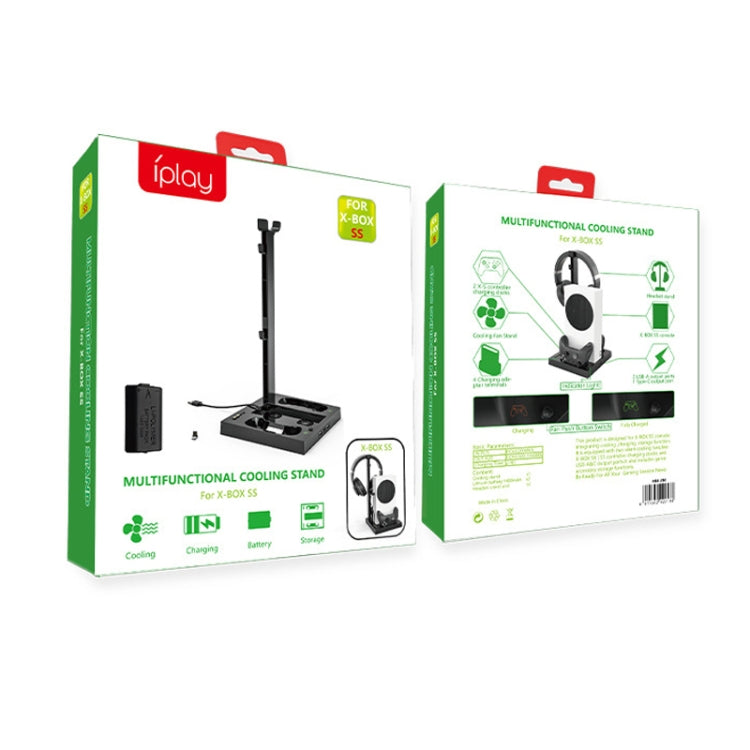 Iplay For Xbox Series S Host Cooling Bracket Handle Charging Base(Black)