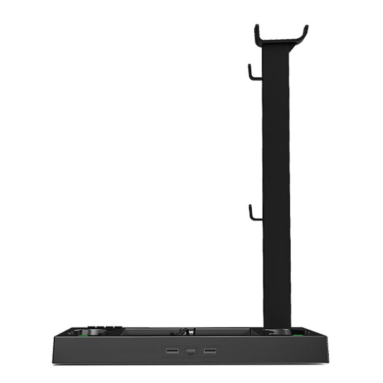Iplay HBX-274 for Xbox Series X Host Multifunctional Heat Dissipation Base with Gamepad Double Charger(Black)