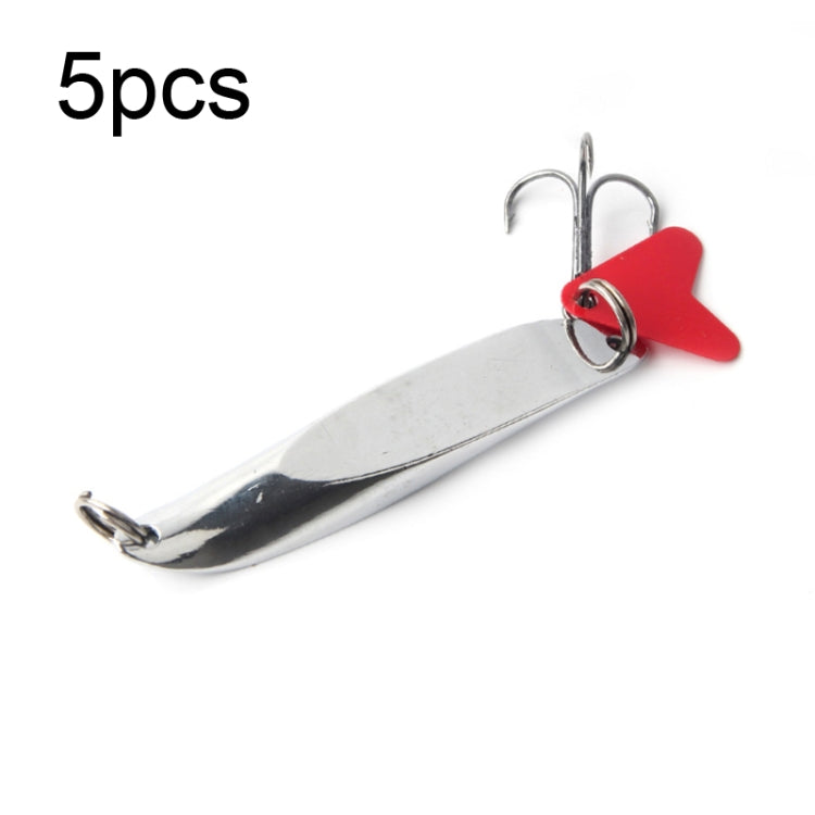 5pcs 18g 6cm Bent Angle Slant Cut Sequins Long Casting Freshwater Fake Bait