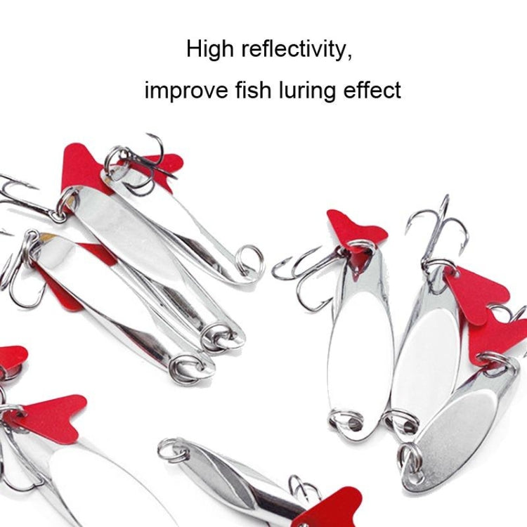 5pcs 18g 6cm Right Angle Slant Cut Sequins Long Casting Freshwater Fake Bait