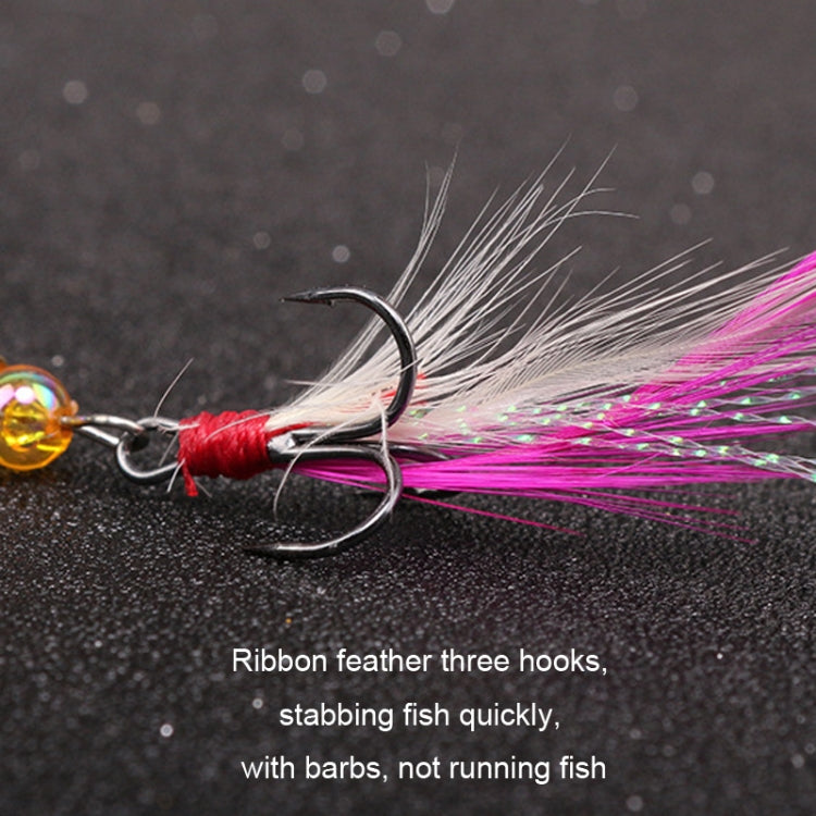5pcs Rotation Luya Sequins Willow Leaf Feather Bait, Style: Copper Pendant Futaba 15g