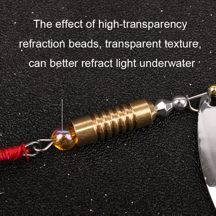 5pcs Rotation Luya Sequins Willow Leaf Feather Bait, Style: Lead Pendant  7g