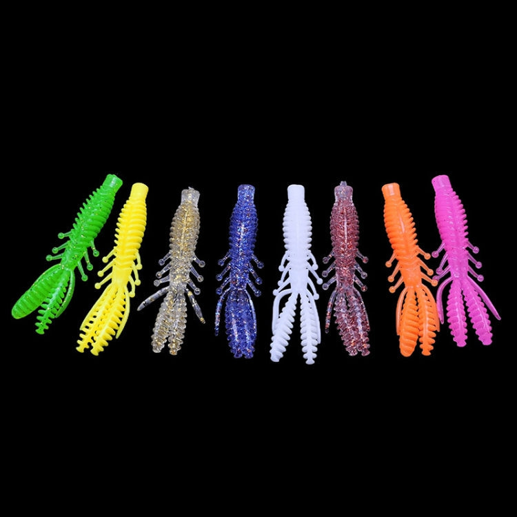50pcs Large Reverse Threaded Floating Inverted Shrimp Bait(Pink)