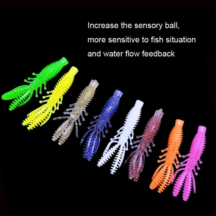 50pcs Large Reverse Threaded Floating Inverted Shrimp Bait(Pink)