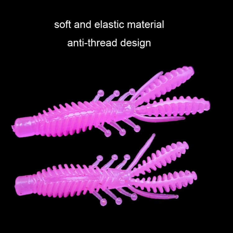 50pcs Large Reverse Threaded Floating Inverted Shrimp Bait(Pink)