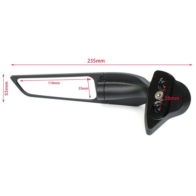 For YAMAHA YZF-R6/R7 Motorcycle Fixed Wing Reflector(Black)