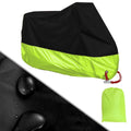 190T Motorcycle Rain Covers Dustproof Rain UV Resistant Dust Prevention Covers, Size: XXL(Black and Fluorescence Green)