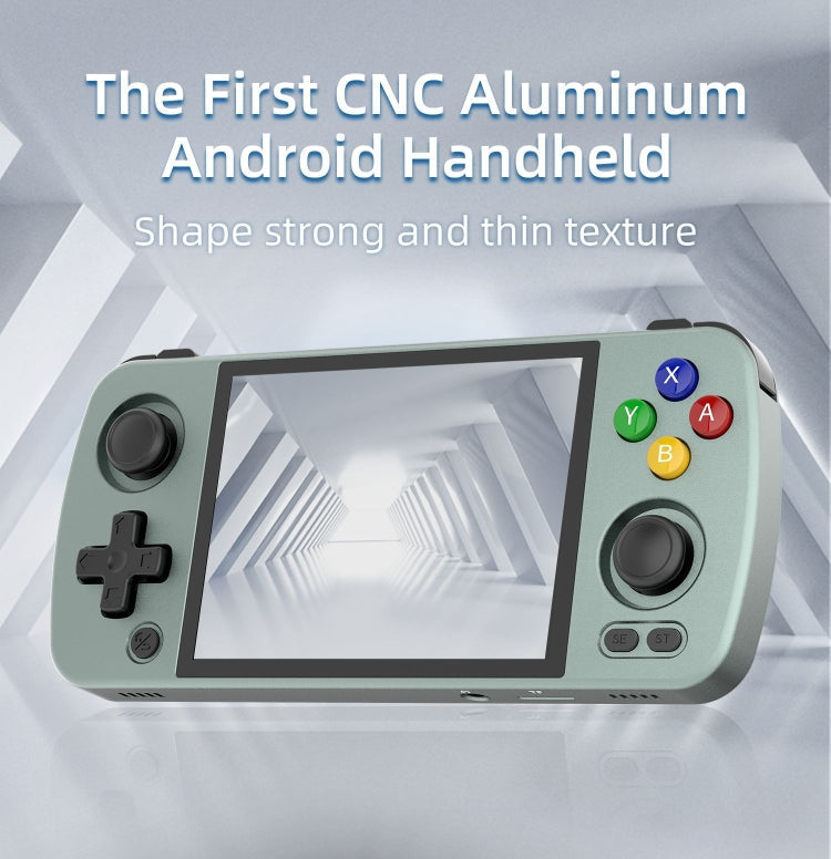 ANBERNIC RG405M Handheld Game Console 4 Inch IPS Touch Screen Aluminum Alloy Android 12 System 128G+128G 3100+Games(Gray)