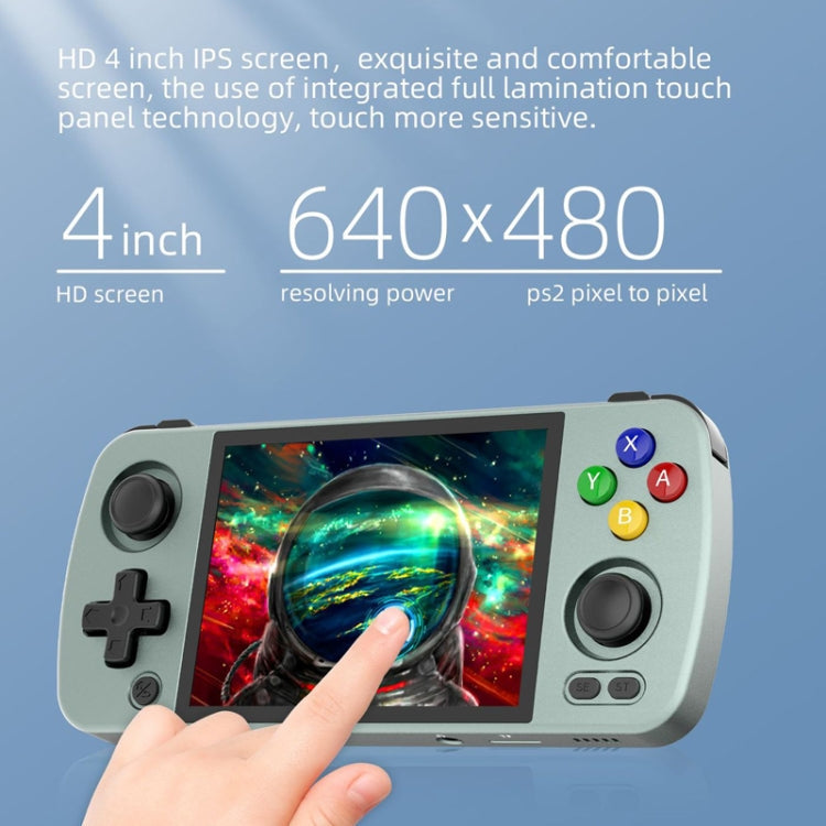 ANBERNIC RG405M Handheld Game Console 4 Inch IPS Touch Screen Aluminum Alloy Android 12 System 128G+128G 3100+Games(Gray)