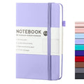A6 PU Leather Notebook Business Notepad 96 Sheets Inner Pages(Light Purple)