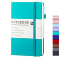 A6 PU Leather Notebook Business Notepad 96 Sheets Inner Pages(Lake Green)