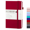 A6 PU Leather Notebook Business Notepad 96 Sheets Inner Pages(Red)