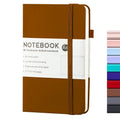 A6 PU Leather Notebook Business Notepad 96 Sheets Inner Pages(Caramel Color)