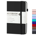 A6 PU Leather Notebook Business Notepad 96 Sheets Inner Pages(Ink Black)
