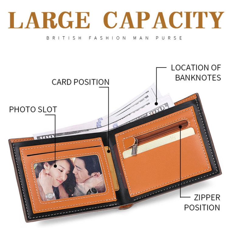 Men Wallet Carbon Fiber Horizontal Business Wallet Card Holder(Grey)