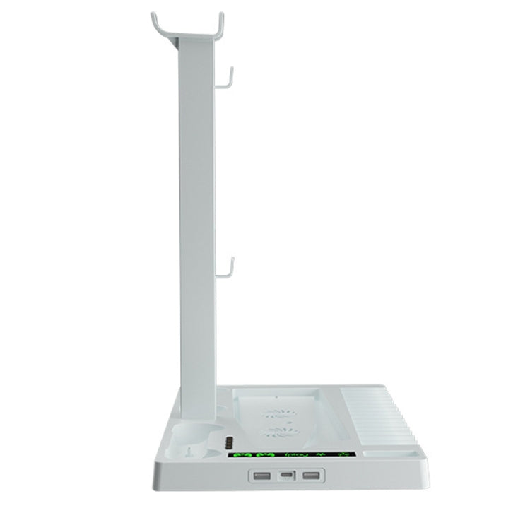 iplay for PS5 Host Cooling Handle Charging Base with Disc Storage Rack(White)