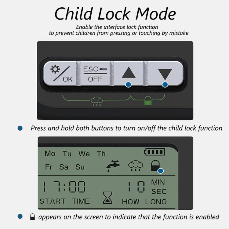 Gardening Timer Automatic Watering Device Garden Balcony Watering Device Intelligent Irrigation System Controller(Black)